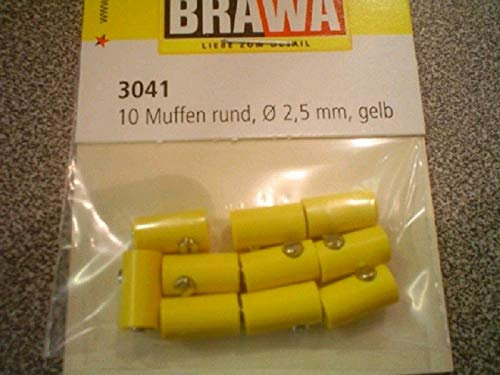 Brawa 3041 10 Muffen rund, gelb