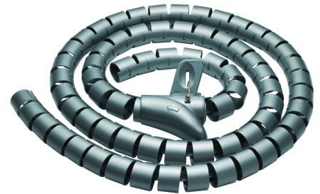 PureMounts Universelle Kabelspirale (25mm Durchmesser, 2,50m) Silbergrau
