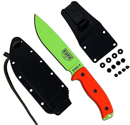 Esee ES6PVG Couteau de survie Vert/Orange