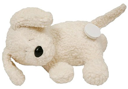 Efie Spieluhr Hund – Bio-Baumwolle (kbA), Made in Germany, mechanisch & waschbar, GOTS-zertifiziert - Melodie Mozart (Schlafe mein Prinzchen schlaf ein)