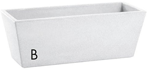 hydroflora 63002330 fioriera da Balcone Nicoli Mysia 50 x 20 x 18 cm, Colore Bianco Opaco