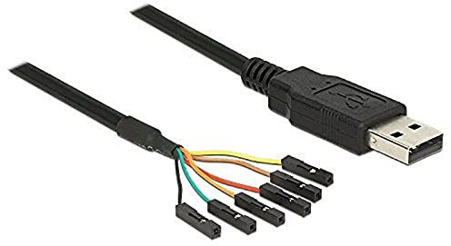 Delock 1.8 m USB2.0/TTL 6-P Schwarz