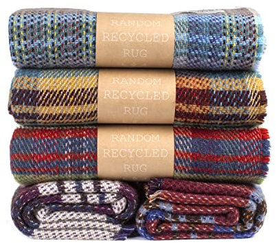 Tweedmill Random Recycled Wool Rug 120 x 150 Centimeters Made from100% Recycled Wool