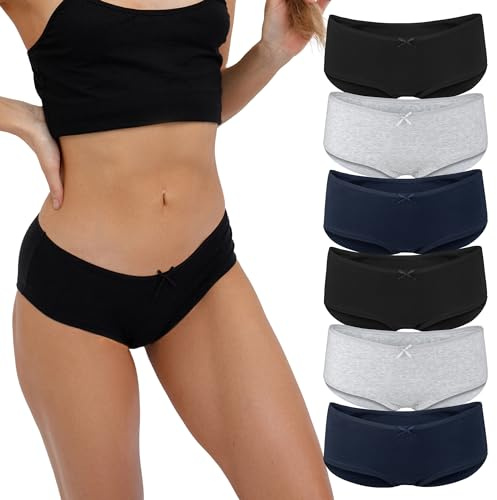 Fabio Farini 4er/6er Pack Damen Pantys Bikini-Slips 95% Baumwolle