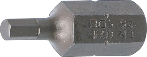 BGS 4950 | Bit | Außensechskant 10 mm (3/8) | Innensechskant 4 mm | Länge 30 mm | Chrom-Vanadium-Stahl (S2)