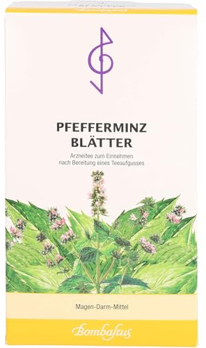 Bombastus Pfefferminzblätter Tee bei krampfartigen Beschwerden im Magen-Darm-Bereich sowie der Gallenblase, 75 g Tee
