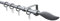 Gardinia 5855 Komplettstilgarnitur Flame, Durchmesser 16 mm, ausziehbar, 130-240 cm, Silber