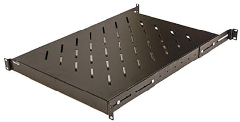 navepoint 1U 19 Feste (1U Rack Mount Server Regal mit verstellbare Tiefe von 18–34 Schwarz