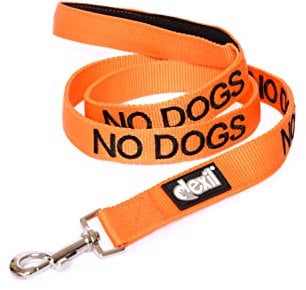 NO DOGS (Not good with other dogs) Orange Colour Coded 60cm 1.2m 1.8m Luxury Neoprene Padded Handle Dog Leads PREVENTS Accidents By Warning Others Of Your Dog In Advance (1.2m)