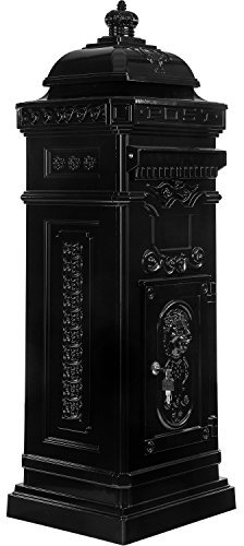 STILISTA boîte aux Lettres Antique sur Pied 102 cm, Aluminium, Couleur au Choix, Anthracite