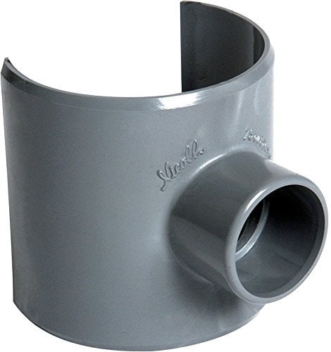 Selle de branchement NICOLL - 90° PVC pour tube d'évacuation gris - Ø 100/40 mm, Étanche au niveau des jointures, 100% recyclable, Résiste à la corrosion et aux UV, Aucun risque de glissement