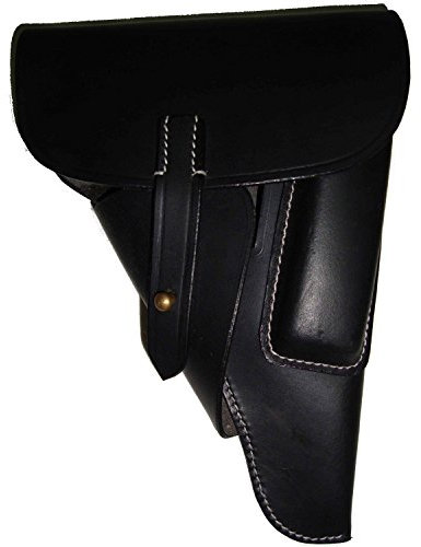 warreplica Soft Shell Walther P38 schwarzes Lederholster Marked Reproduktion