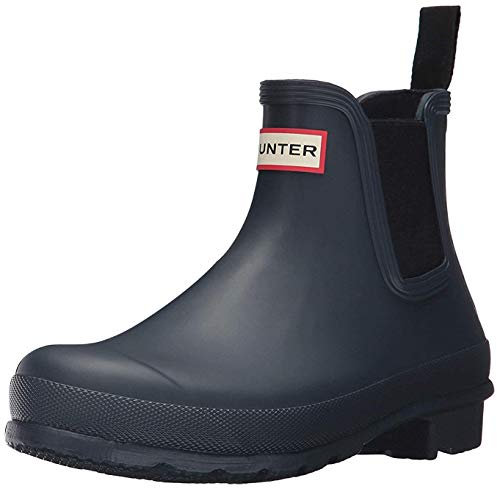 HUNTER Donna Original Chelsea caucciù Impermeabile Pioggia Stivaletti - Mezzanotte - 37