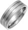 Theia Ring Cobalt Flach ovale Form Matt mit zwei Rillen 6mm - Größe 66 (21.0)