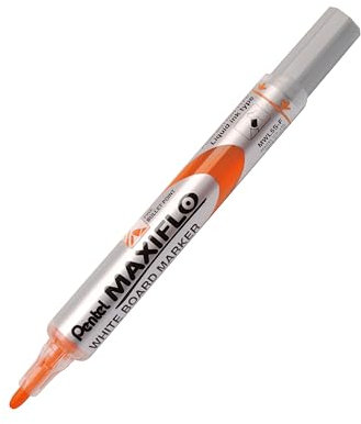 Pentel Maxiflo Green Label Marqueur pour Tableau Blanc à Pointe conique Orange
