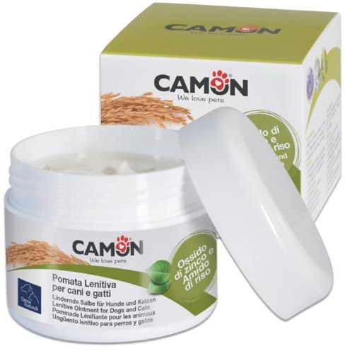 CAMON | Pomata Lenitiva per Cani e Gatti, Potere Lenitivo e Calmante, Efficace Barriera Protettiva, Favorisce la Cicatrizzazione, 100g