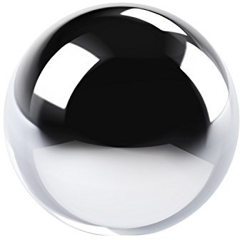 Polnix L Keramik Deko Kugel Tischdeko D 13 cm Größen Silber glatt glänzend Ball