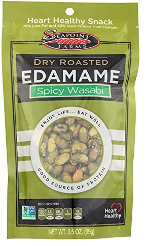 Seapoint Farms Edamame Dry Roasted Wasabi 100 gm (Pack of 12)