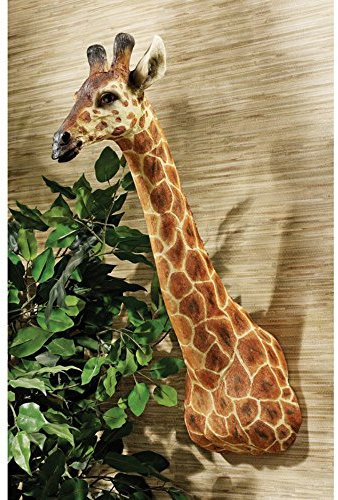 Design Toscano Afrikanische Giraffe, Wandtrophäenskulptur