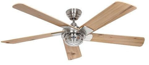 Unbekannt CasaFan Deckenventilator Rotary 132 BN-KF Ventilator, Chrom gebürstet