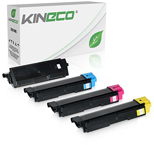 4 Toner kompatibel mit TK-590 TK590 für Kyocera FS-C2026MFP, FS-C2126MFP, FS-C2526MFP, FS-C2626MFP, FS-C5250DN, ECOSYS M6026, M6526, P6026 - Schwarz 7.000 Seiten, Color 5.000 Seiten