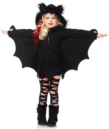 Leg Avenue C49100 - Cozy Bat Kinderkostüme, Schwarz, Größe Large (10 -12 Jahre)