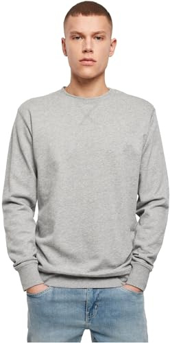 Build Your Brand Light Crew Sweatshirt, S, Heather Grey