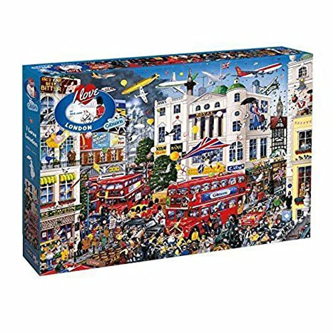 I Love London 1000 Piece Jigsaw Puzzle | Sustainable Puzzle for Adults | Premium 100% Recycled Board | Great Gift for Adults | Gibsons Games