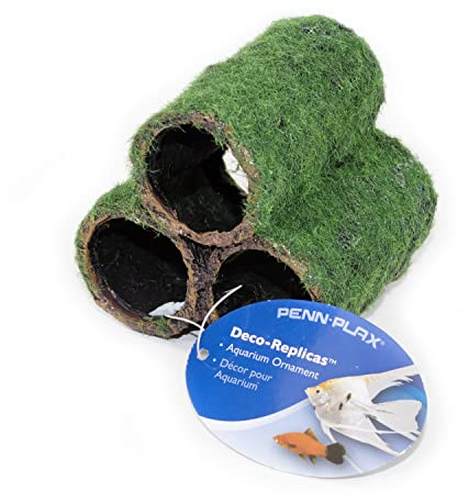 Penn-Plax Hideaway Rohre Aquarium Dekoration realistisches Aussehen mit Grün Moos wie Textur
