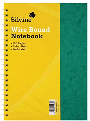 Silvine SPA4 - A4 Wirebound Notebook Pressboard 192 pages