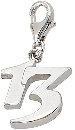Jobo Damen-Charm Dreizehn aus 925 Sterling Silber