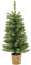 WeRChristmas Craford Blue Pine Christmas Tree with Mini Pine Cones in a Gold Resin Pot, 3 feet - Green
