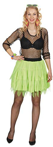 Andrea Moden 0056/5 - Petticoat für Erwachsene, Neon grün, Einheitsgröße, Länge ca. 50 cm, Rock, Tüllrock, Unterrock, Tütü, Kostüm, Bad Taste Party, Motto Party, Karneval
