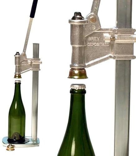 TAPPATRICE A COLONNA PER TAPPI CORONA CON DUE BOCCOLE 26-29/31 -VINO ACQUA BIRRA