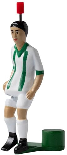 TIPP-KICK Top-Kicker Gladbach I Joueurs originaux pour petits et grands I Jouez avec cette figurine dans tous nos jeux de football de table I Accessoires I Maillot blanc/vert I Jeu de simulation foot figurines
