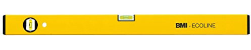 BMI Wasserwaage 689 Construct (Länge 50 cm, Aluprofil gelb pulverbeschichtet, stabile Libelle aus bruchsicherem Spezialkunststoff, Messgenauigkeit 1 mm/m) 689050P-gelbCON