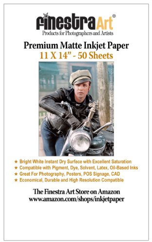 11 X 14 Premium Arctic Matte Inkjet Photo Paper - 50 Sheets