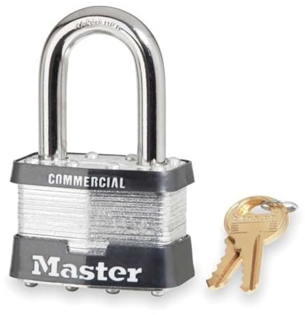 Master Lock 5DLF Outdoor Padlock with Key, 1 Pack, Silver