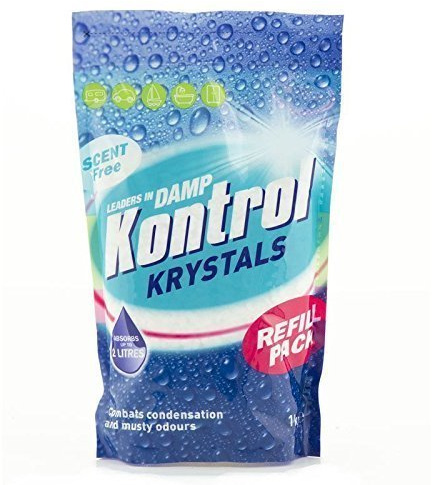 Dehumidifying Kontrol Krystal Calcium Chloride Crystals - 1kg Refil Pack by Kontrol