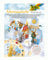 folia 9391 - Adventskalender Weihnachtsdorf, vorgestanzte Schachteln in Form von 24 Häuschen zum Zusammenstecken, mit Glitterapplikationen, ideal für kleine Geschenke im Advent