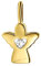 CLEVER SCHMUCK Goldener Anhänger Mini Engel 12 mm mit Zirkonia im offenem Innen-Herz gefaßt glänzend poliert 333 Gold 8 Karat für Kinder, Jugendliche, Damen im Schmucketui