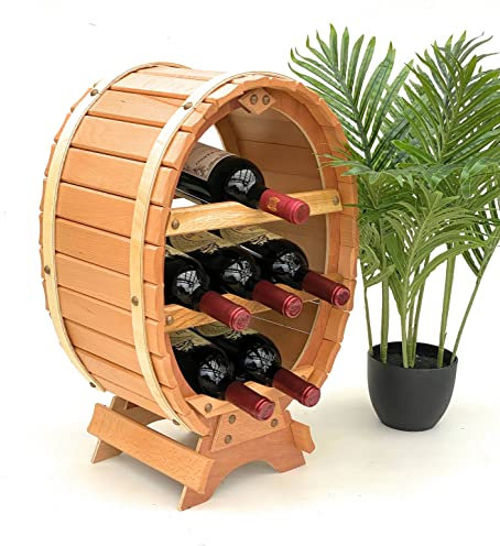 Weinregal madera 6 - 24 botellas de pie / suspendidas braun decapados / naturaleza barnizados