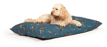 Danish Design Hundedecke mit Hirschmotiv, maschinenwaschbar, Gr. M, Blaugrün