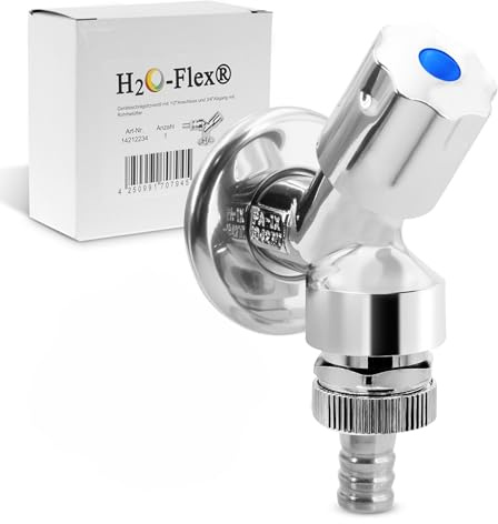 Valvola a sede inclinata dispositivo DVGW con 1/2Collegamento e 3/4Finitura, Approvazione di acqua potabile con Aeratore per tubi