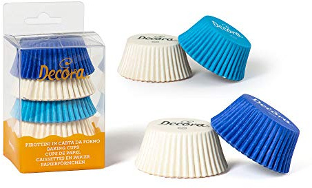 Decora 0339746 Muffinförmchen, Papier-Ofen, hellblau, 75 Einheiten