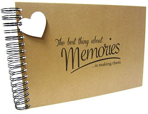 A5 A4 Best Memories, Scrapbook, Card Pages, Photo Album, Keepsake, Landscape (A5 (White Pages))