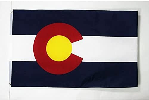 AZ FLAG - Flagge Colorado - 90x60 cm - Bundesstaat Colorado Fahne 100% Polyester mit Messing-Ösen - 50g