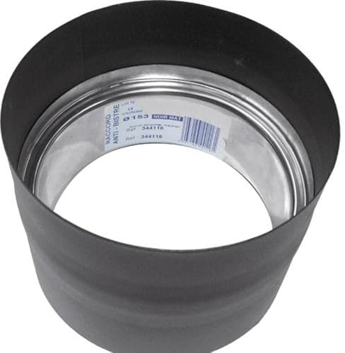Raccord anti-bistre émail noir mat Diamètre 153mm - 344116