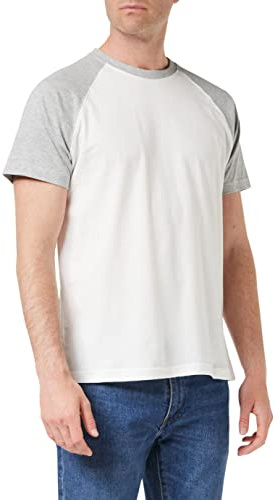Build Your Brand Herren T-Shirt Raglan Contrast Tee, T-Shirt mit Raglan-Ärmeln, Rundhals, Regular Fit