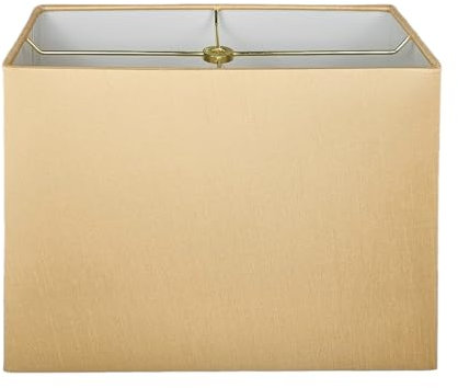 Royal Designs Lampenschirm, rechteckig, harte Rückseite, Antik-Gold, 15 x 30 x 20 x 35 cm, 10 Stück